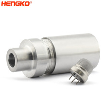 Explosion proof and flameproof sintered stainless steel toxic sensor probe housing